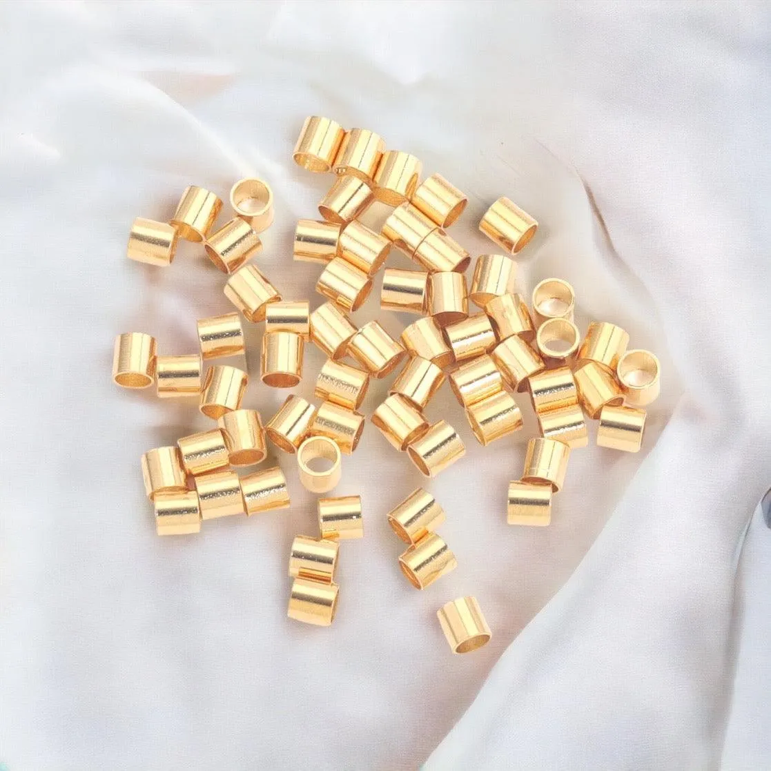 14K Gold Filled 2x2mm Crimp Tube (10 pieces)