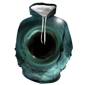 3D Graphic Printed Hoodies Black Hole