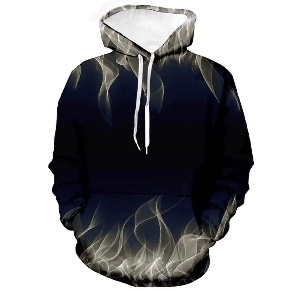 3D Graphic Printed Hoodies Flame