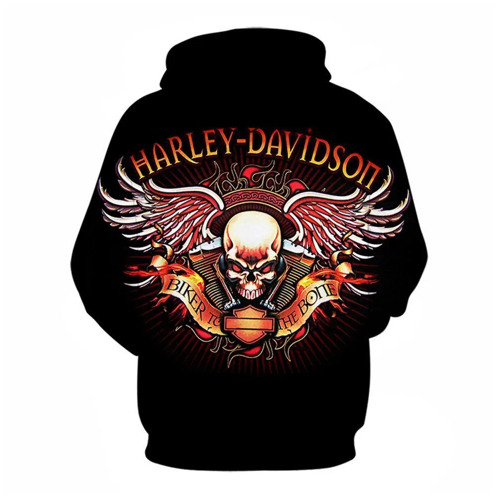 3D Graphic Printed Hoodies Harley Davidson