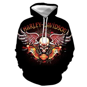 3D Graphic Printed Hoodies Harley Davidson