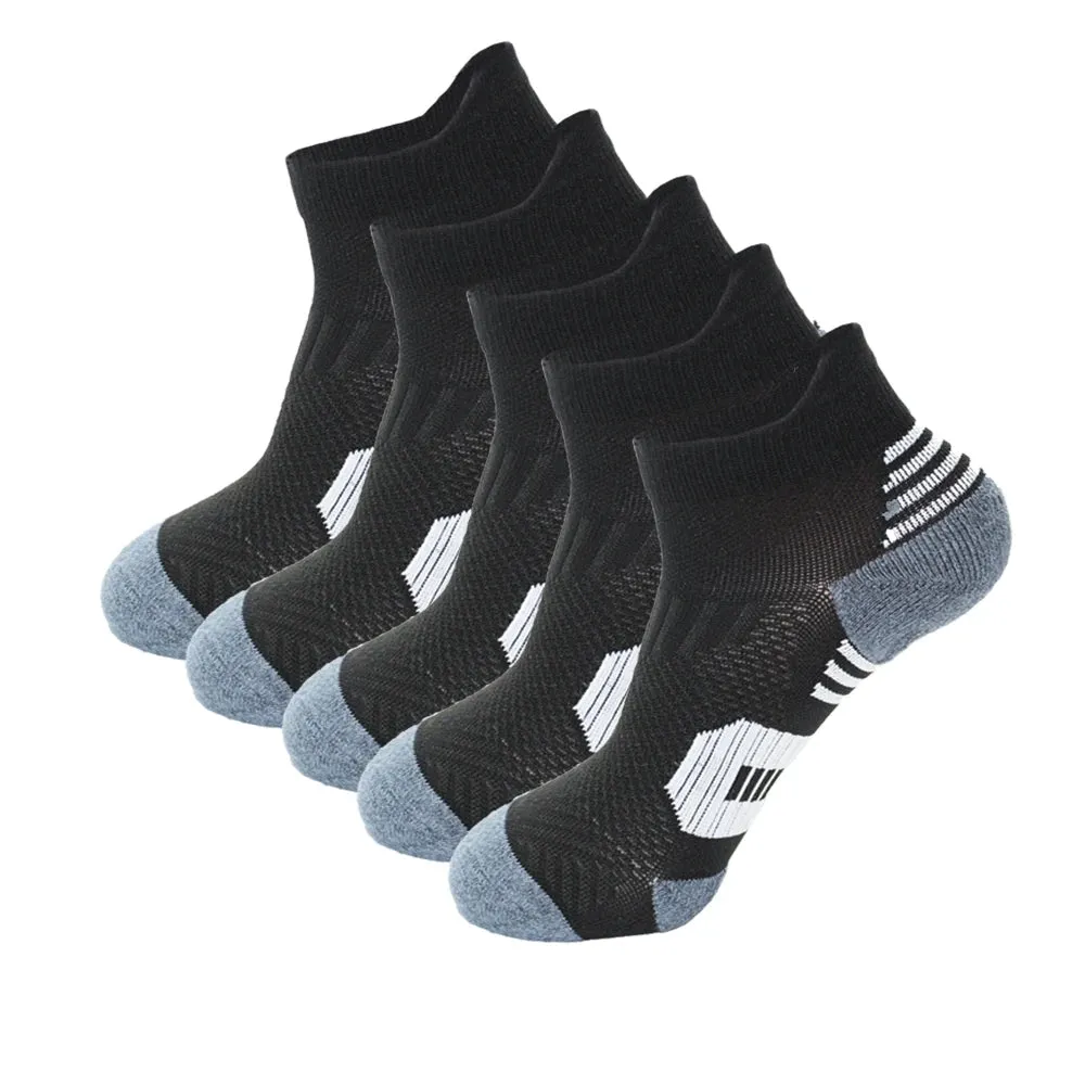 5Pairs Men Ankle Quick Dry Sports Running Socks