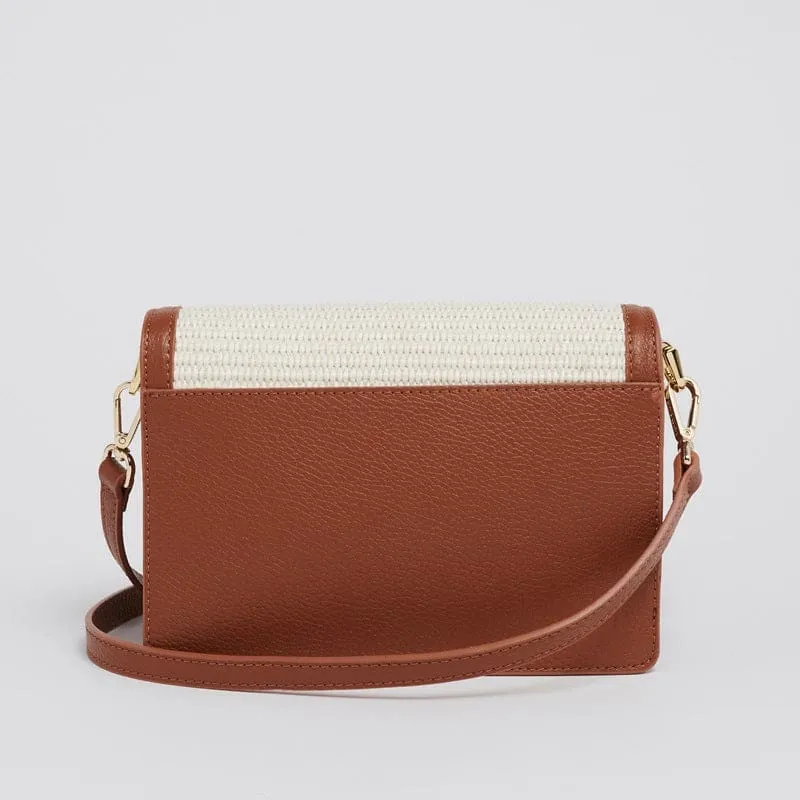 Amelia Raffia Crossbody | Tan