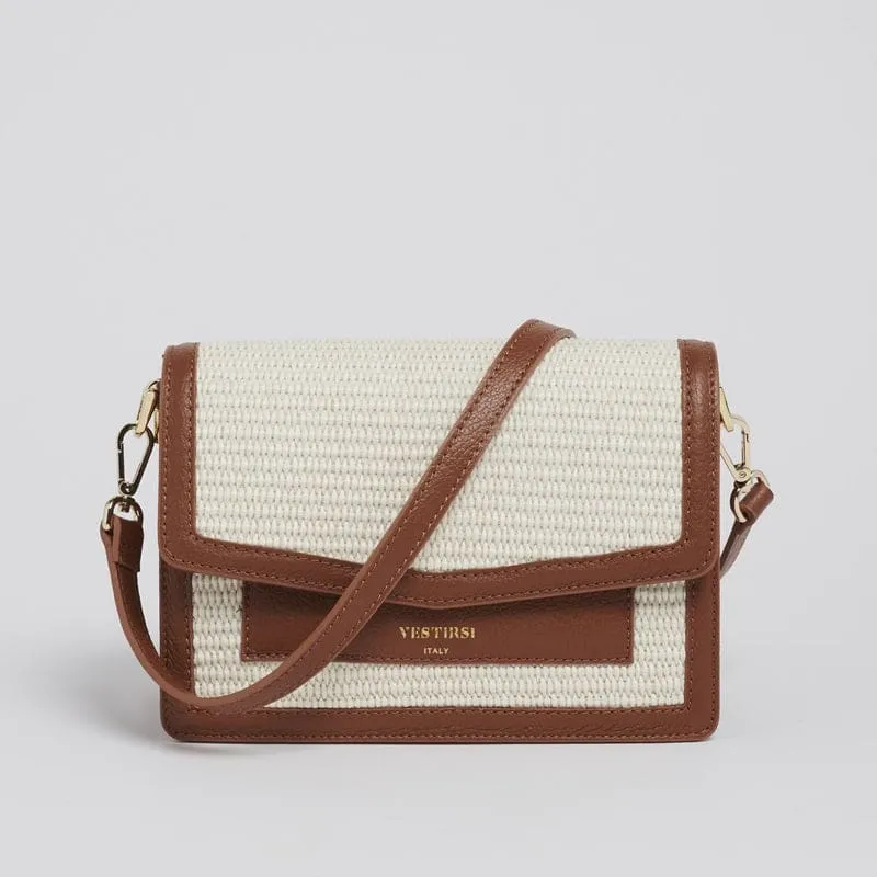 Amelia Raffia Crossbody | Tan