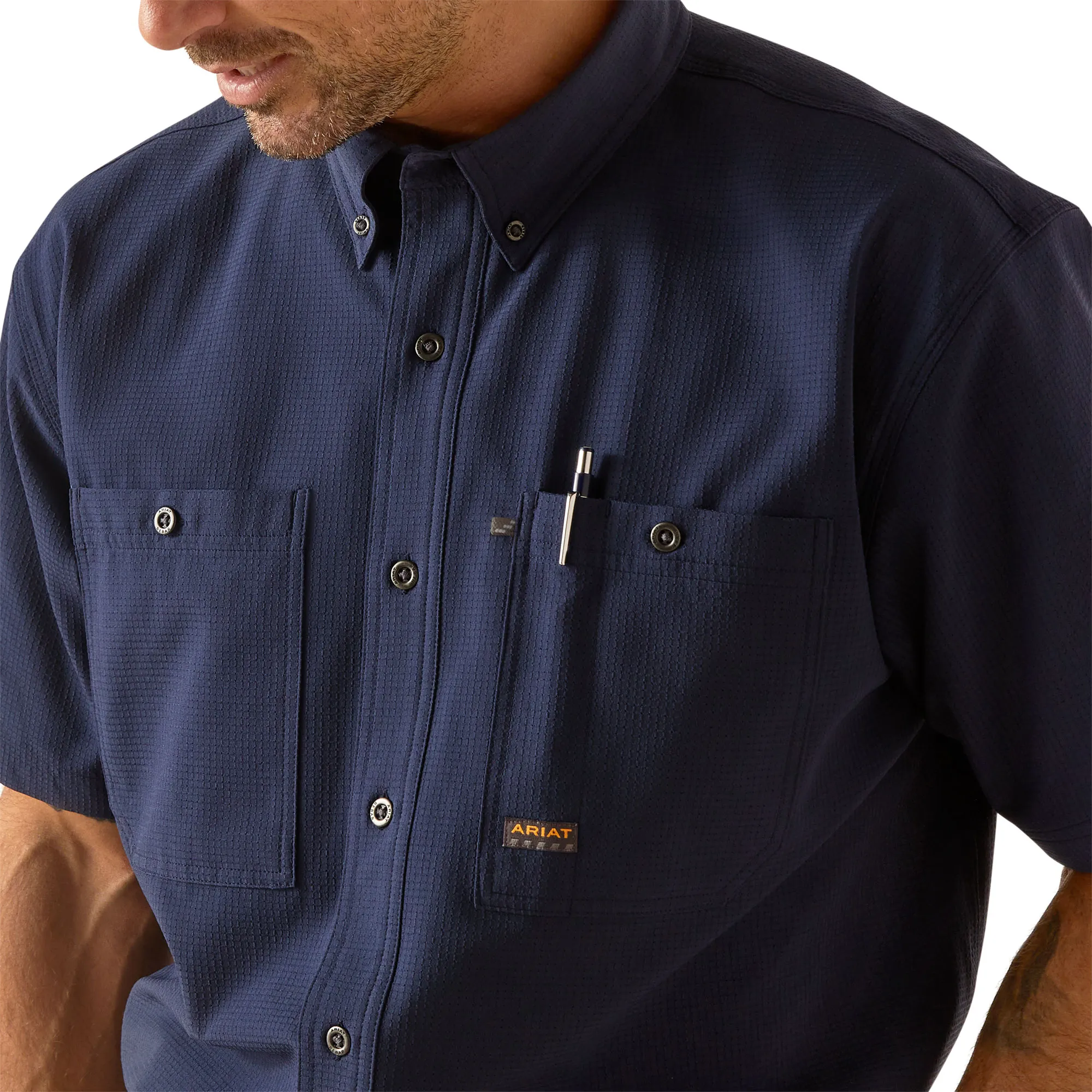 Ariat Men's Rebar Made Tough 360 AirFlow Short Sleeve Work Shirt