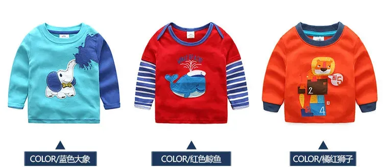 Baby Boys 2-10T Long Animal Sweatshirts