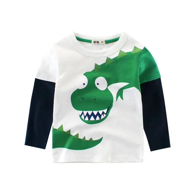 Baby Boys 2-10T Long Animal Sweatshirts