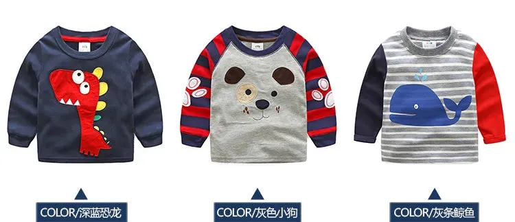 Baby Boys 2-10T Long Animal Sweatshirts