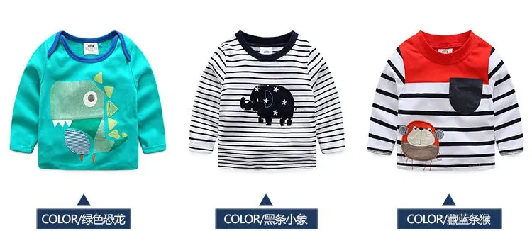 Baby Boys 2-10T Long Animal Sweatshirts