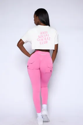 Barbie Pink Pocket Scrunch Butt Leggings