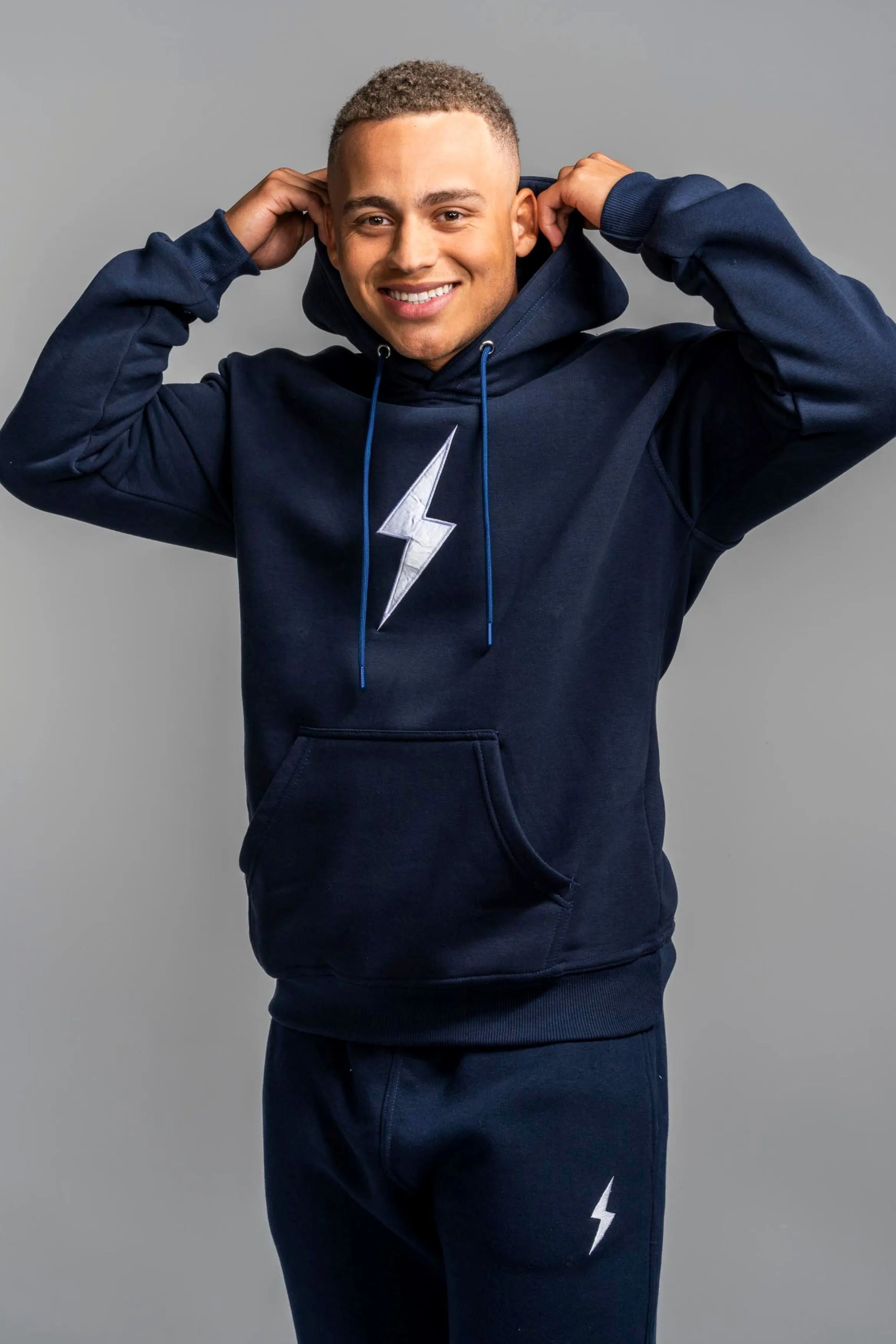 BRUCE BOLT "BOLT" Hoodie - NAVY