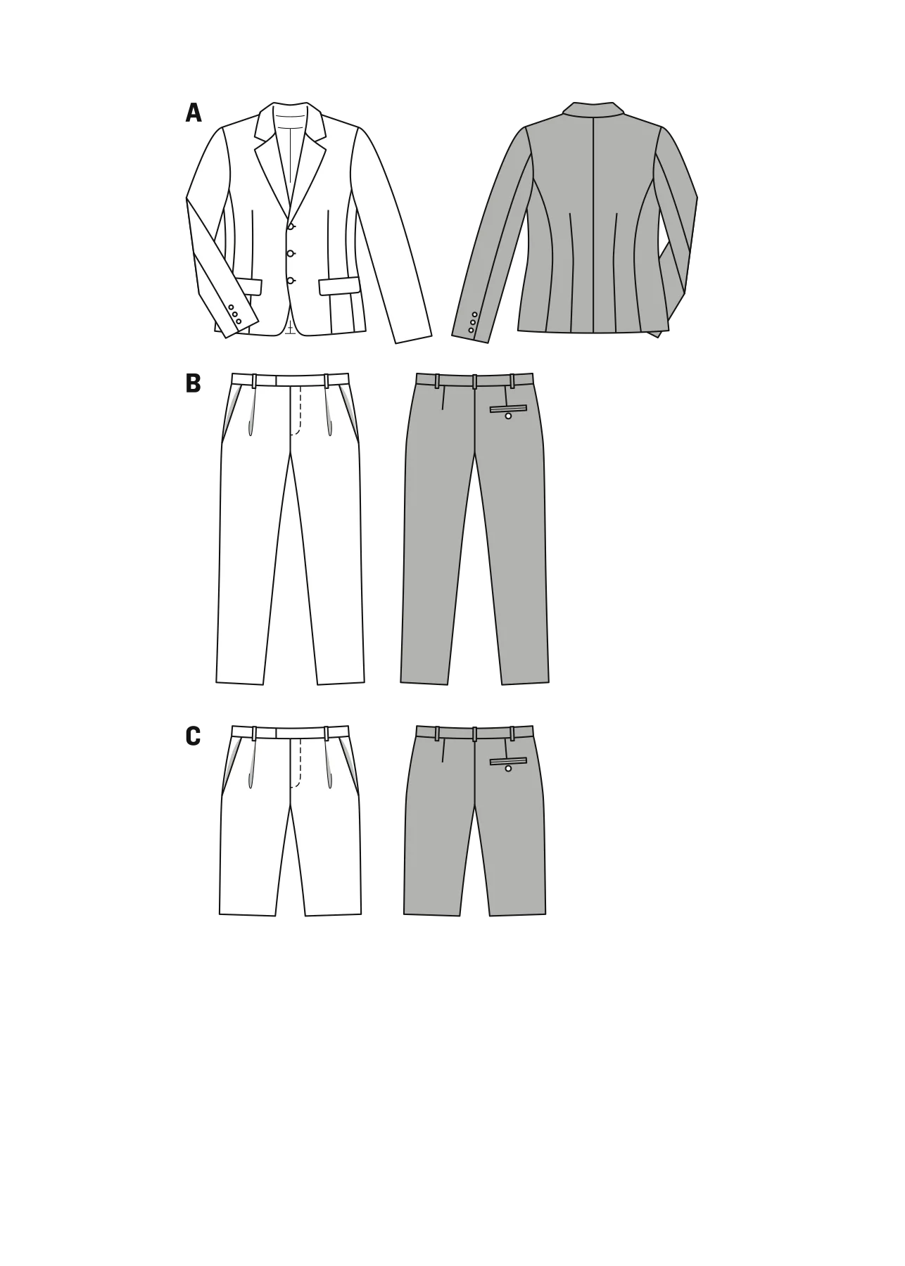 Burda 7046 Mens' Suit Pattern