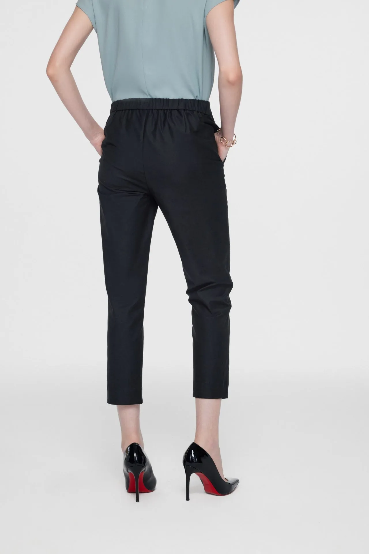 Celeste Cotton Rich Soft Touch Stretchable Twill Cigarette Pants