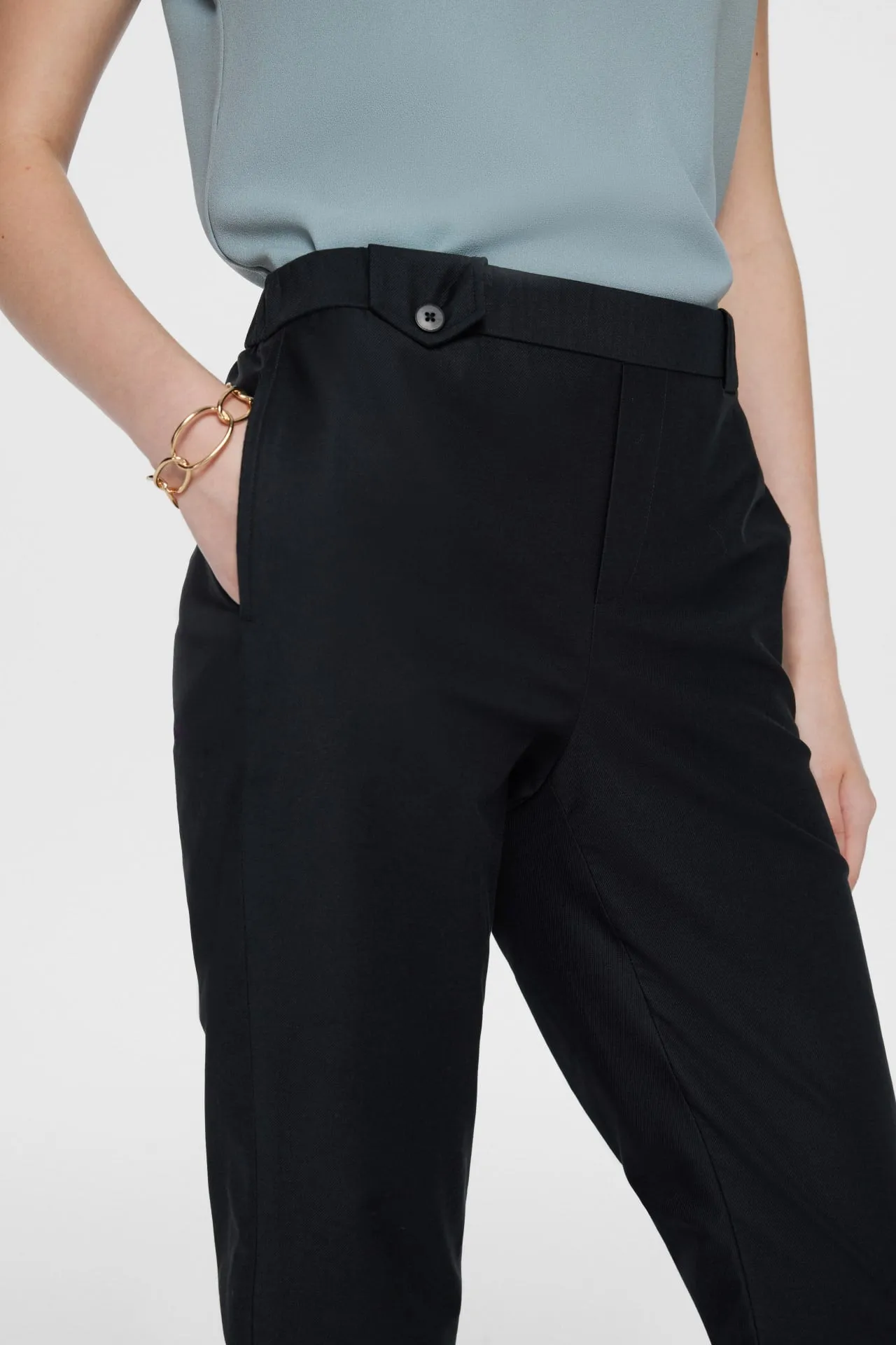 Celeste Cotton Rich Soft Touch Stretchable Twill Cigarette Pants