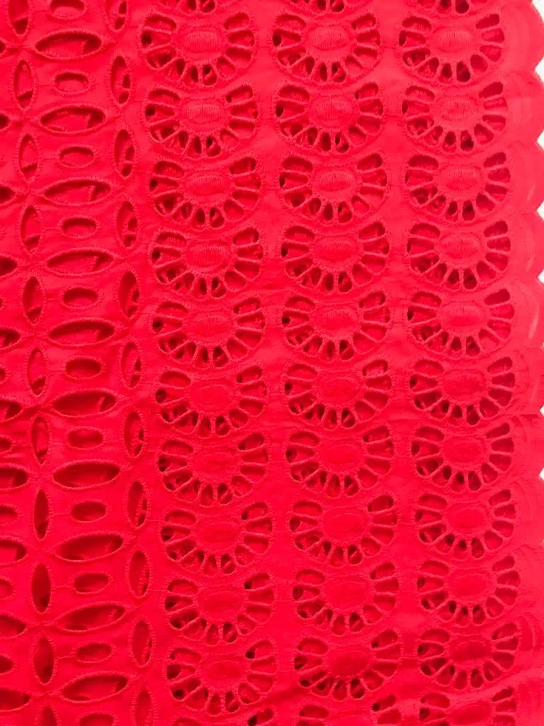 Endearing Light Red Lace Fabric