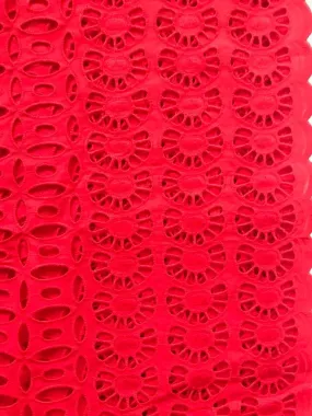 Endearing Light Red Lace Fabric