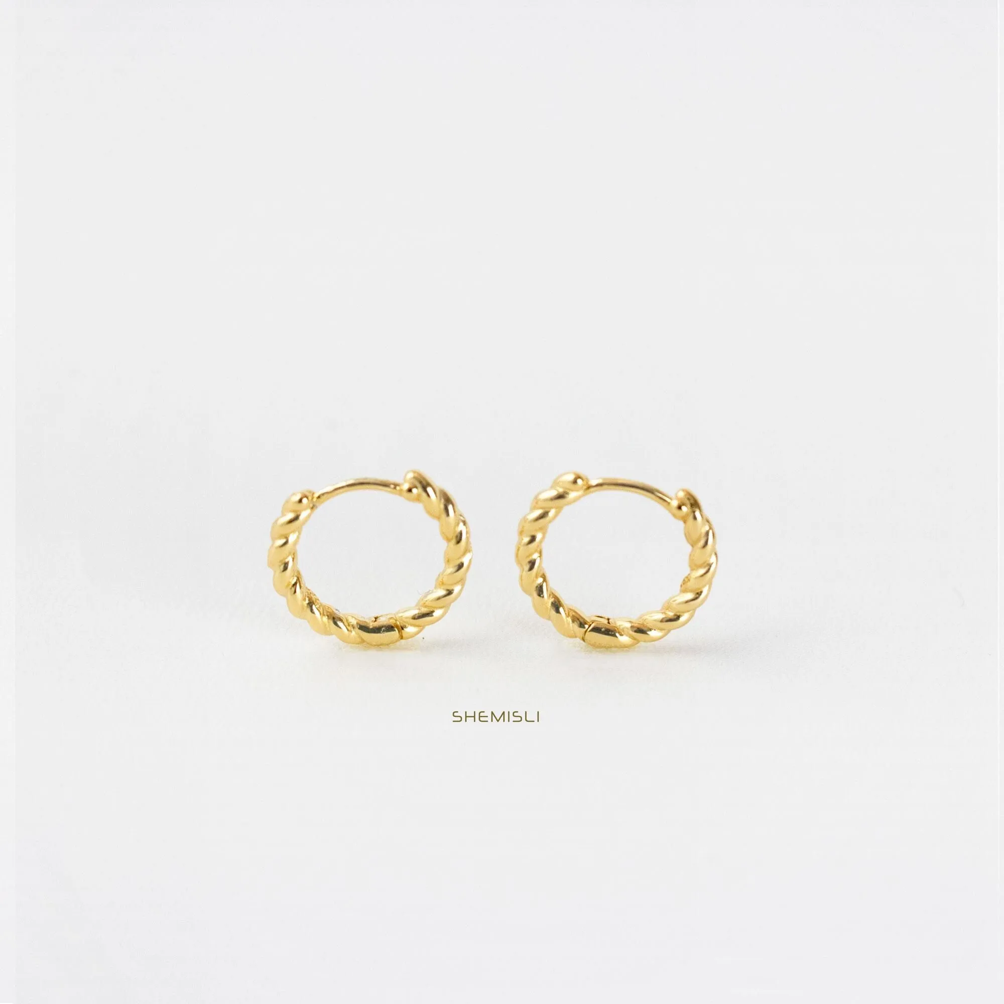 Everyday Hoop Huggies Earrings Stack Set, Unisex, Gold, Silver SHEMISLI SH590, SH034