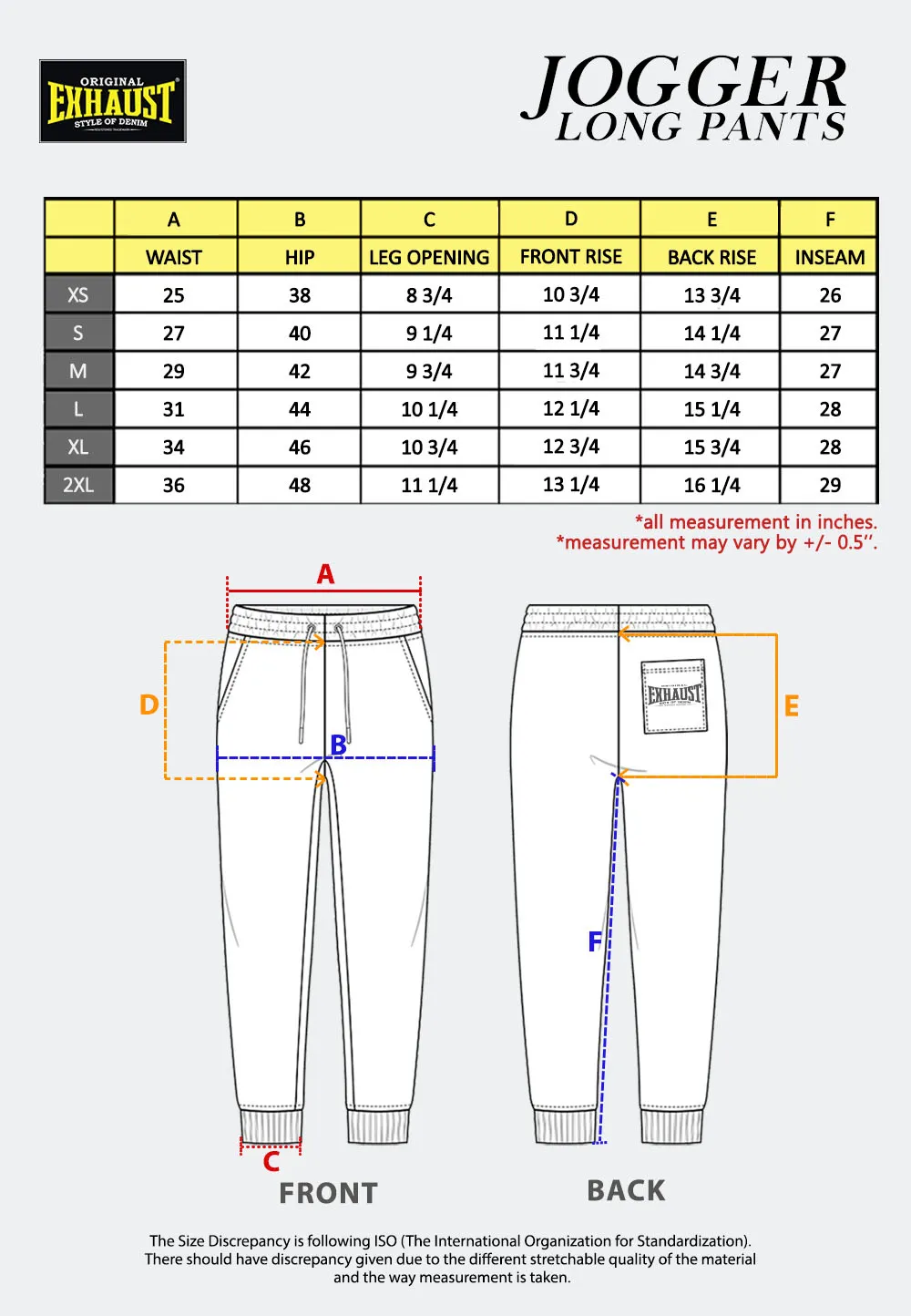 EXHAUST JOGGER LONG PANTS 1702