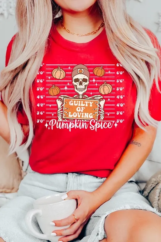 Guilty Of Loving Pumpkin Spice Graphic Tee