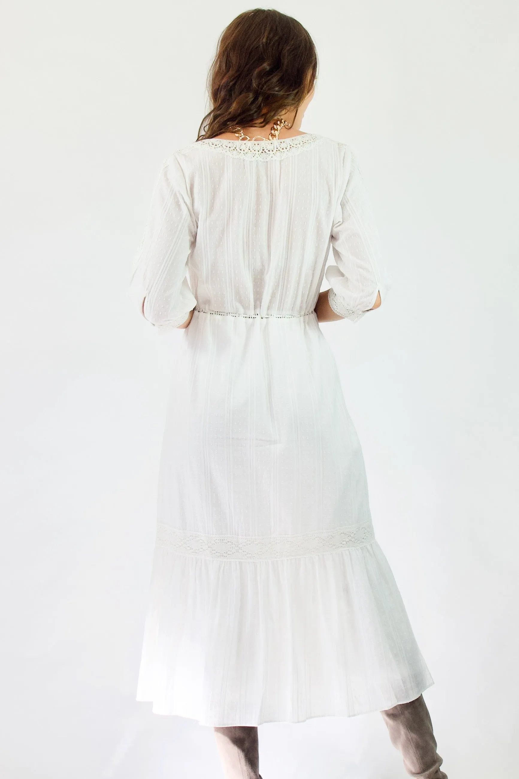 Indra Dress- White lace