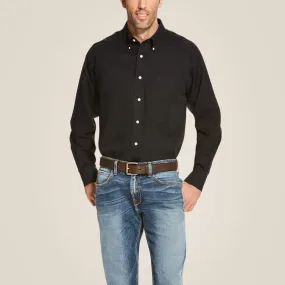 Men's Ariat Wrinkle Free Solid Black Long Sleeve Button Shirt