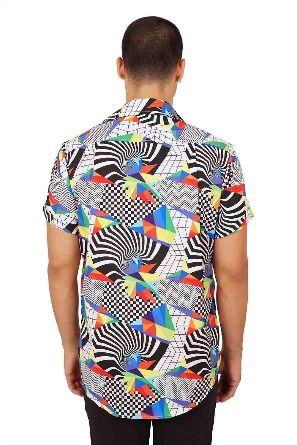 Mens Geometric Print Shirt