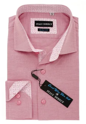 Pink Slim Fit Casual Shirt