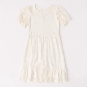 Puff Sleeve Lace Dress