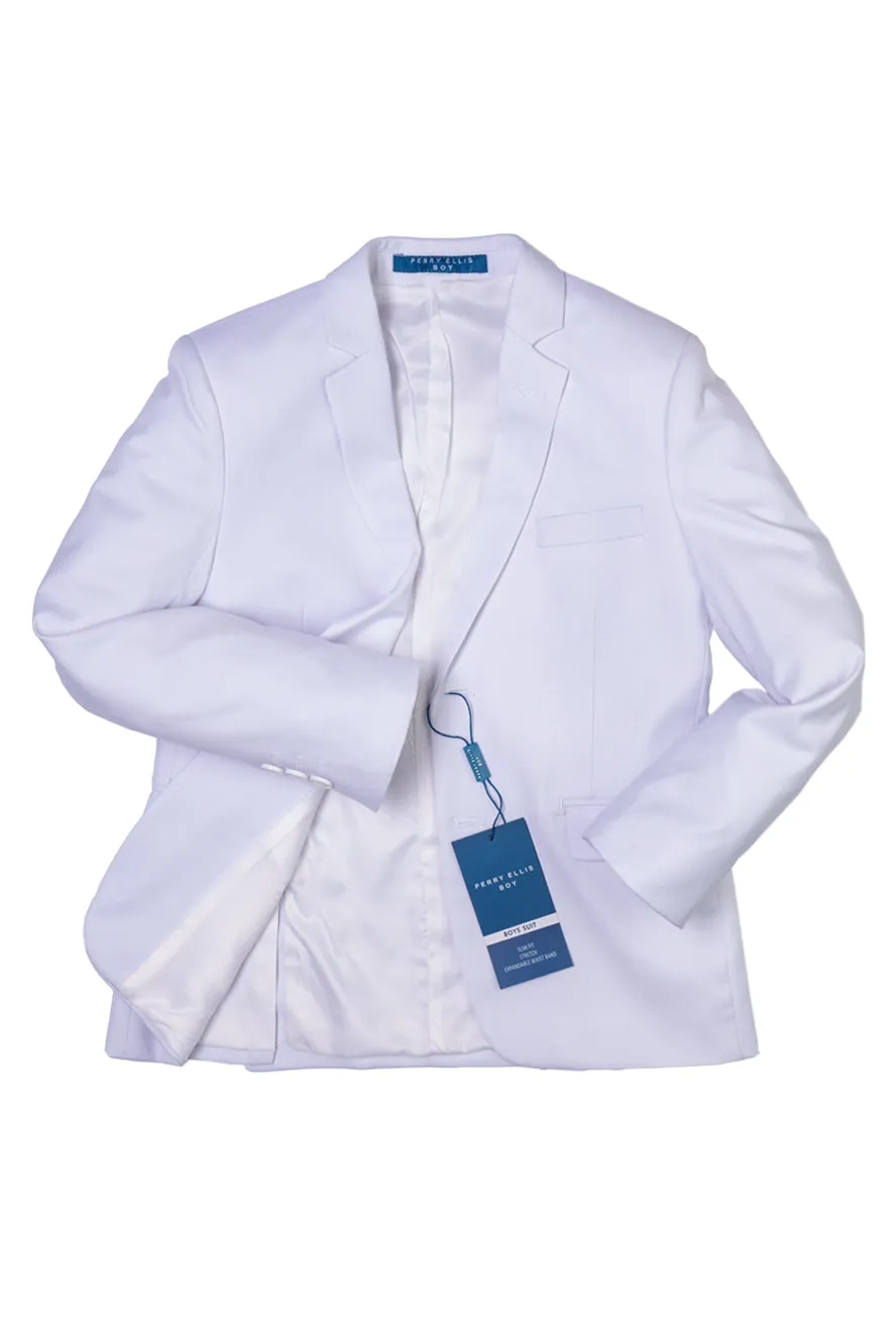 "Noah" Perry Ellis Kids White Suit (5-Piece Set)