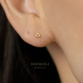 Super Tiny Open Triangle, Unisex, Gold, Silver SHEMISLI SS251