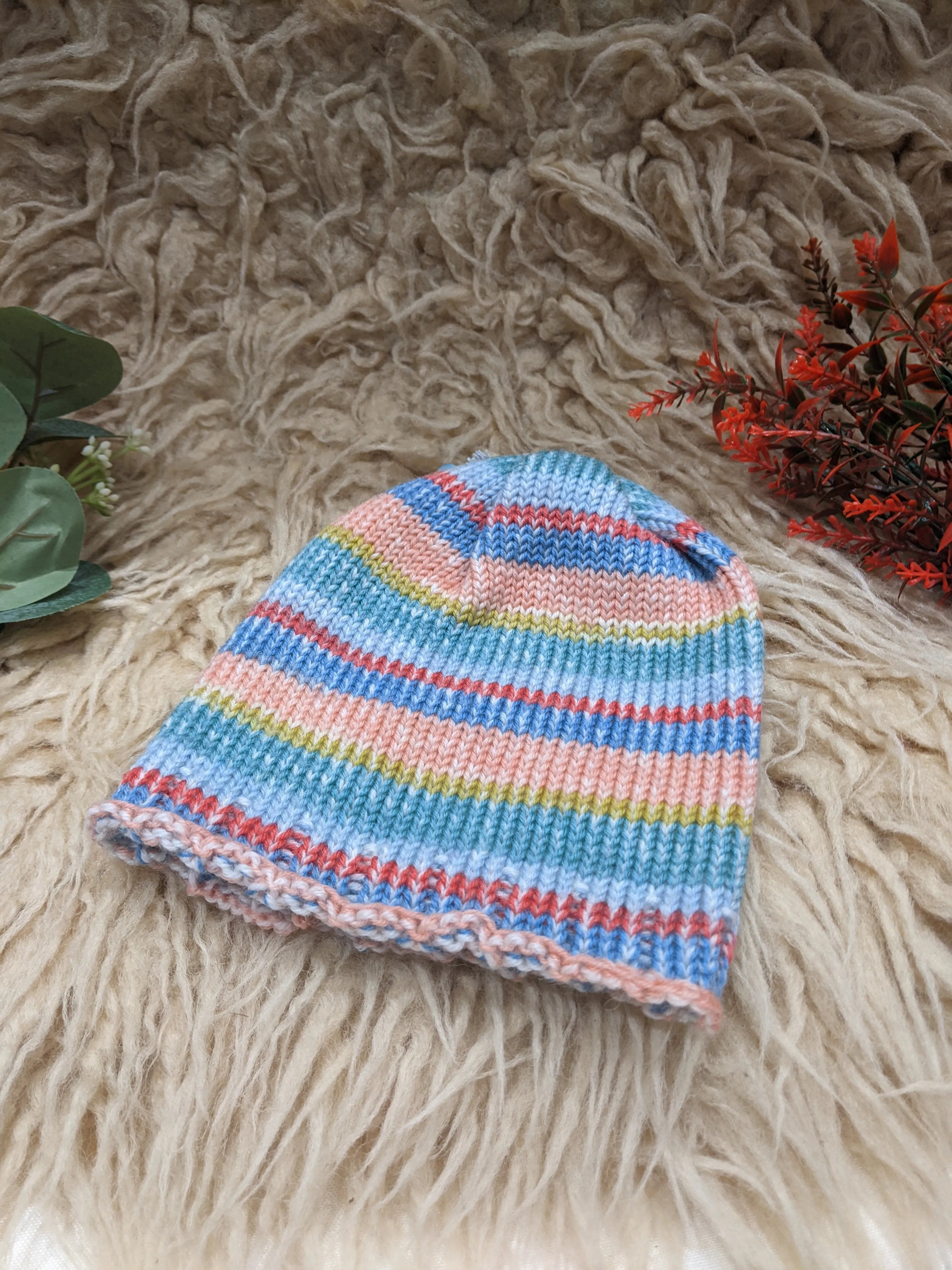 Toddler Hats 1-2yrs knitted wool mixed colour & designs (see listing)