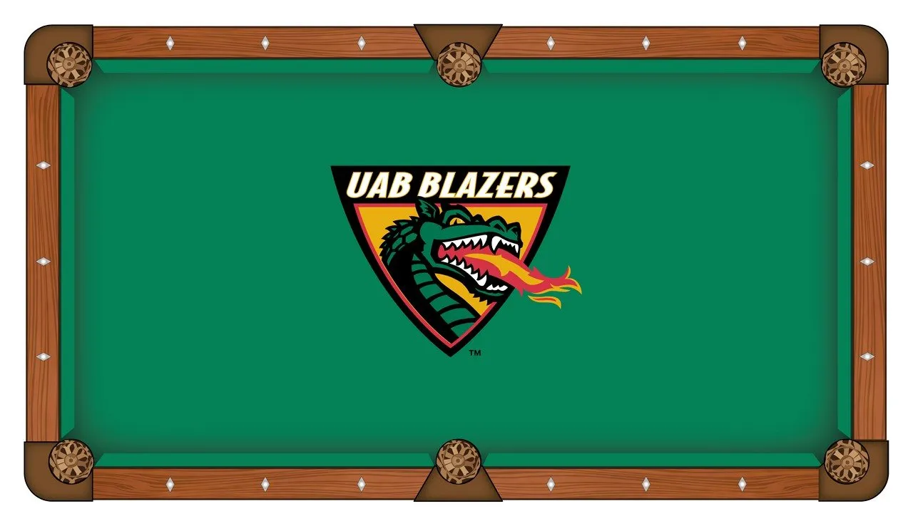 UAB Blazers HBS Green with Dragon Logo Billiard Pool Table Cloth