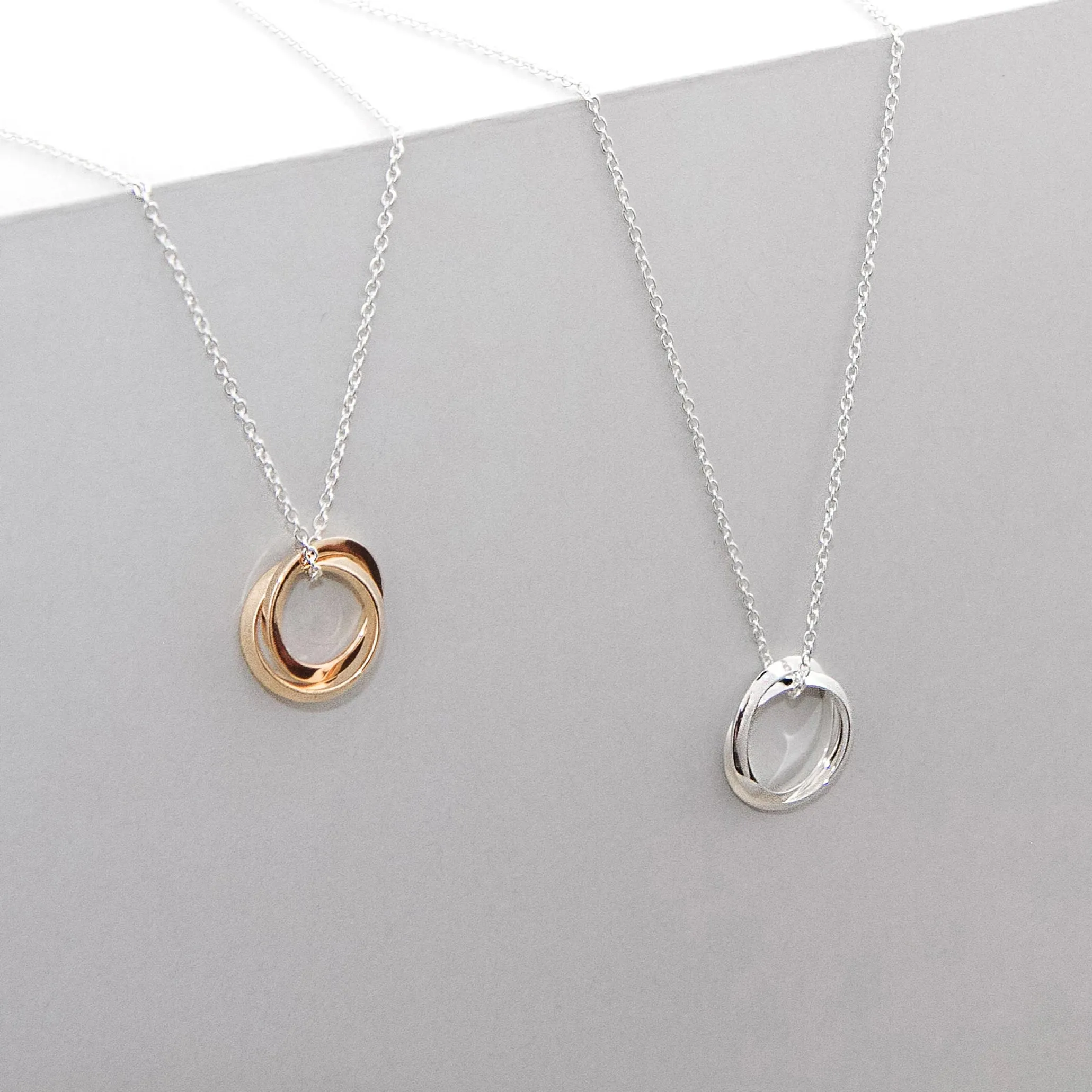 Union Necklace – 14k Gold Plated & Sterling Silver