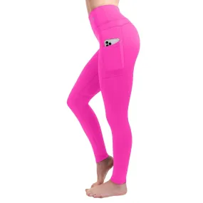 Women's Compression Leggings W/ Pockets - Pink