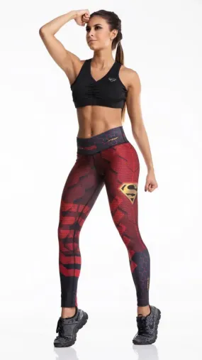 Workout Superman Superhero Colombian Leggings