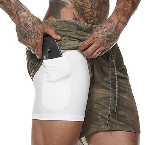 Zyaire Quick Dry 2-in-1 Pocket Running Shorts